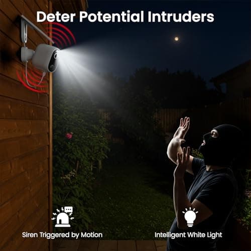 INFIYA Security Cameras Wireless Outdoor-Solar&Battery Powered 2K 2.4G Cameras for Home Security, Instant Alert, AI Human Detection, Color Night Vision, 2-Way Talk, SD Storage, Work with Alexa, Z1 4P 6