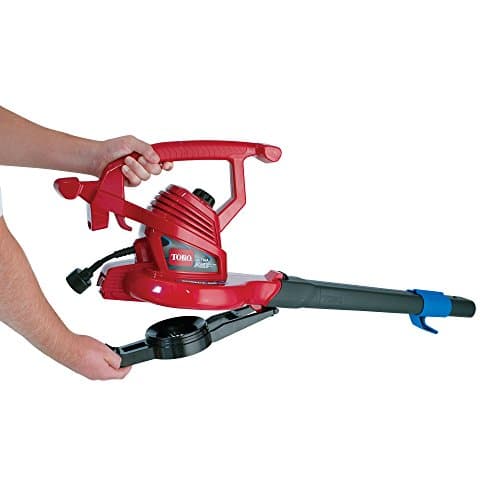 Toro 51621 UltraPlus Leaf Blower Vacuum, Variable-Speed (up to 250 mph) with Metal Impeller, 12 amp,Red 6