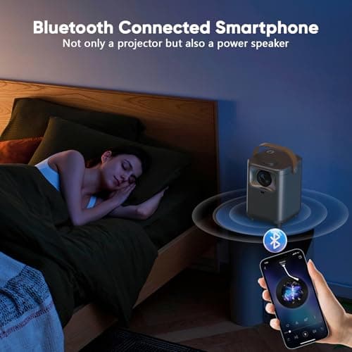 【Electric Focus & Auto Keystone】TMY Portable Projector with WiFi and Bluetooth, 1080P Projector with Zoom, Movie Projector for Phone/Laptop/TV Stick/HDMI/USB, Mini Projector for Bedroom or Outdoor 7