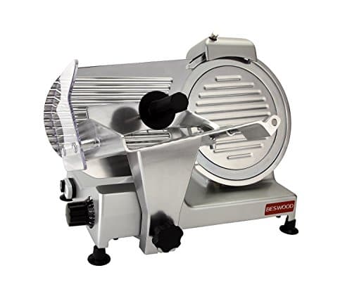 BESWOOD 10" Electric Deli Meat Slicer, Cheese Food Slicer with Premium Chromium-plated Steel Blade, for Commercial and for Home Use 240W, BESWOOD250