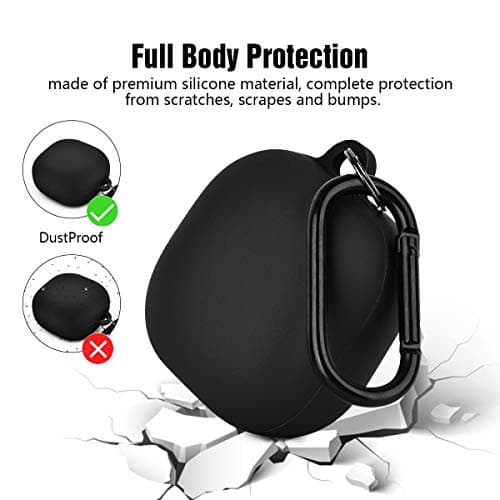 AIRSPO Silicone Case Compatible for Samsung Galaxy Buds 2 Pro/Galaxy Buds2/ Galaxy Buds Pro 2/ Galaxy Buds Live/Galaxy Buds FE Case (Black) 5