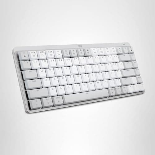 Logitech MX Mechanical Mini for Mac Wireless Illuminated Keyboard, Low-Profile Performance Switches, Tactile Quiet Keys, Backlit, Bluetooth, USB-C, Apple, iPad - Pale Grey 14