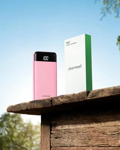 charmast Portable Charger with Built in Cables, Power Bank with Cords Wires, Slim 10000mAh Travel Battery Pack 6 Outputs 3 Inputs 3A Fast Charging for Samsung Google Pixel LG Moto iPhone iPad 9