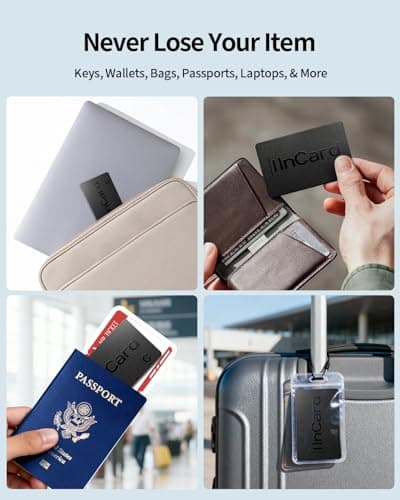 Wallet Tracker Card for Apple Find My & Android, 5-Year Battery Life and Ultra-Slim Design, Tracking Card Works with Google Find Hub, Air Tracker Tag Locator for Passport, Keys, Bags 8