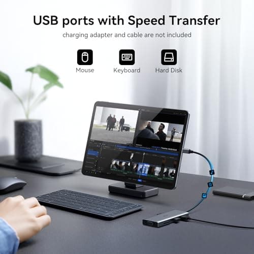 USB C Docking Station Dual Monitor HDMI Adapter for Dell HP Lenovo,Laptop Docking Station 3 Monitors USB C Hub Multiple Adapter Dongle with 2 HDMI 4K+VGA+100W PD Charger+3 USB Port+SD/TF Card Reader 5