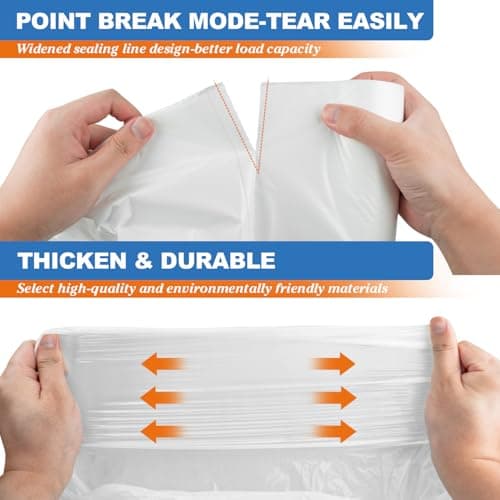 Small Trash Bags 4 Gallon 105 Count Small Garbage Bags for Bedroom, Office, Kitchen Trash Can Mini Trash Bags for Wastebasket Bin Liner, Unscented, Bathroom Accessories, Dorm Room Essentials 6
