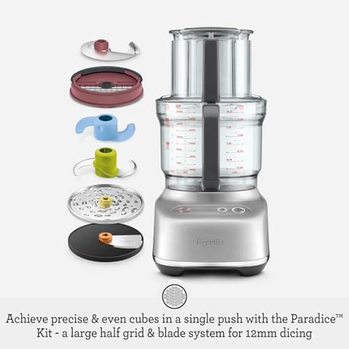 Breville BFP638 Paradice 9 Cup Food Processor and Dicer, Small, Brushed Stainless Steel 9