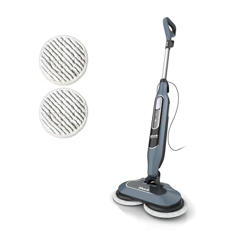 Shark Steam & Scrub Steam Mop, Scrubbing & Sanitizing, 2 Steam Modes, Rotating Pads, XL Water Tank, Swivel Steering, Designed for Hardwood, Marble, Tile, and Stone, Blue, S8000