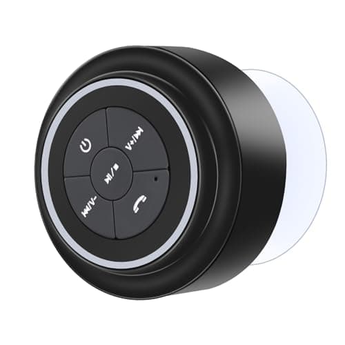 NITMTYOU Mini Bluetooth Shower Speaker with Suction Cup, Wireless Shower Speaker Bluetooth Waterproof, IP67 Floating Waterproof Bathroom Speaker, Ideal Gifts for Men Women Kids