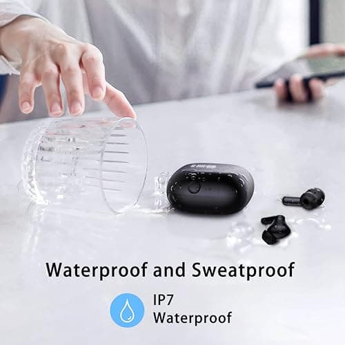 Wireless Earbuds, Bluetooth 5.4 Headphones in Ear with 4 ENC Noise Cancelling Mic, New Wireless Earphones HiFi Stereo Deep Bass 40H Playtime, In-Ear Bluetooth Earbuds LED Display IP7 Waterproof, USB-C 7