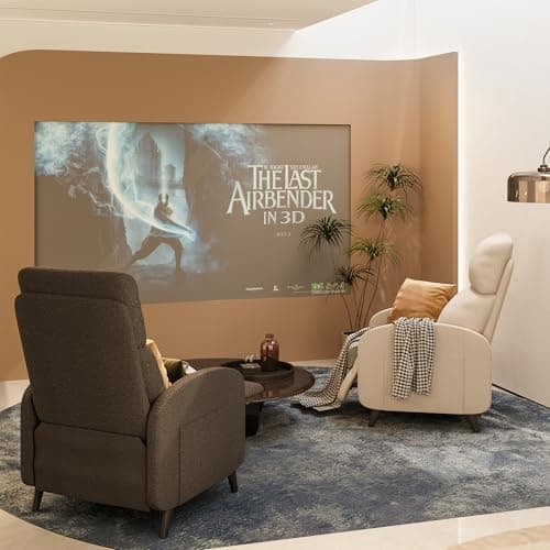 FLEXISPOT XC2 Recliner Chair for Adults, Fabric Small Reclining Chair Home Theater Seating with Side Pockets, Adjustable Modern Single Sofa Armchair, Extended Footrest for Living Room(Brown) (Grey) 6