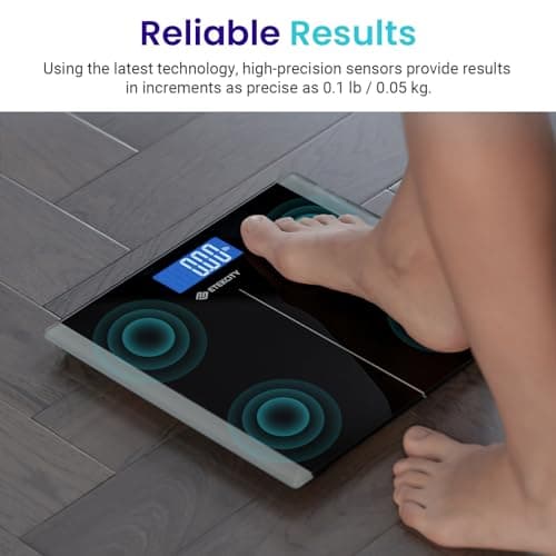 Etekcity Bathroom Scale for Body Weight, Highly Accurate Digital Electronic Weighing Machine for People, LCD Display, Large Size, 6mm Tempered Glass for Safe Home Use, Batteries Included, 400 lbs 2