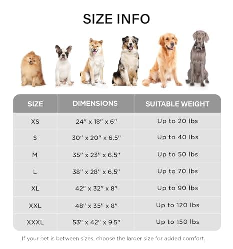 MADE 4 PETS Orthopedic Dog Bed for Large Dogs, Supportive Foam Big Large Pet Bed Sofa with Washable Removable Cover, Waterproof Dog Couch Bed, Non-Slip Bottom and Egg-Crate Foam, Grey 7