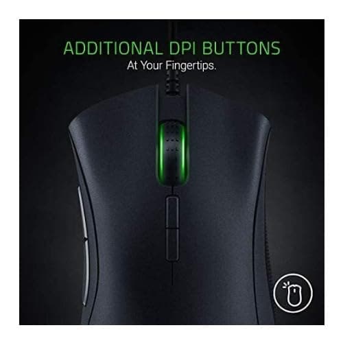 Razer DeathAdder Elite Gaming Mouse: 16,000 DPI Optical Sensor - Chroma RGB Lighting - 7 Programmable Buttons - Mechanical Switches - Rubber Side Grips - Matte Black 5