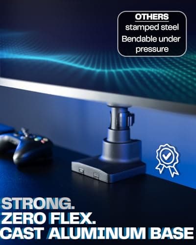 VIVO Pneumatic Arm Dual Ultrawide Monitor Extra Tall Desk Mount for Up to 49 inch Screens, Heavy Duty Clamp, Holds 2 Ultra Wides Up to 44 lbs, Black, STAND-V120K 6