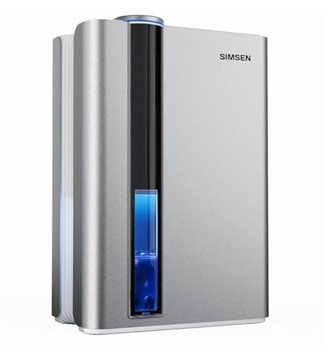 SIMSEN 95oz Dehumidifiers for Home, 800 sq ft Dehumidifier Reusable Filter, Small Dehumidifier with Drain Hose, Dehumidifiers for Bedroom Bathroom Basements Closet RV