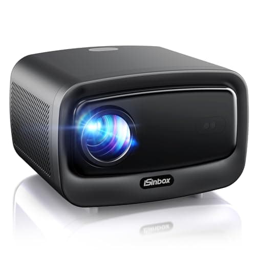 Fully Sealed Projector for Home theater Ceiling, Auto Focus & 6D Keystone, Outdoor Movie Projector BLACK