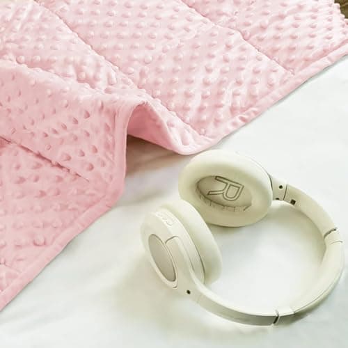 ALANSMA Reversible Weighted Blanket for All Season, Luxury Velvet, Warm and Cool, Adult Pink 7Lb Weighted Blanket, Enjoy Sleeping Anywhere(Pink,40"x60" 7lbs) 6