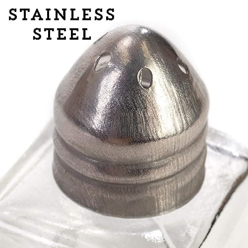 Back of House Ltd. Salt & Pepper, Spices, Seasonings Shakers - Stainless Steel & Glass Restaurant Home Kitchen - 24 Mini 6