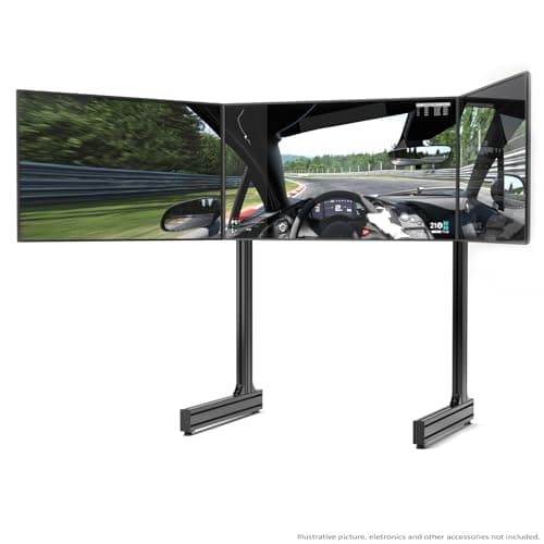 Extreme Simracing Triple Screen Add-On Mount for Aluminum Profile TV Stand, Up to 40-inch Screens, Racing Simulator Accessory 6