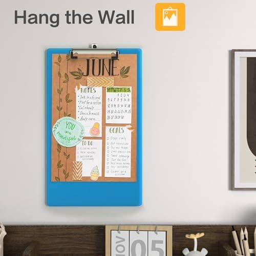 Juvealoe Legal Size Clipboard, 8.5 x 14 Blue Plastic Long Clip Board with Low Profile Clip, 9 x 15 in, Suitable for Legal Lawers and Business, Office Supply 6