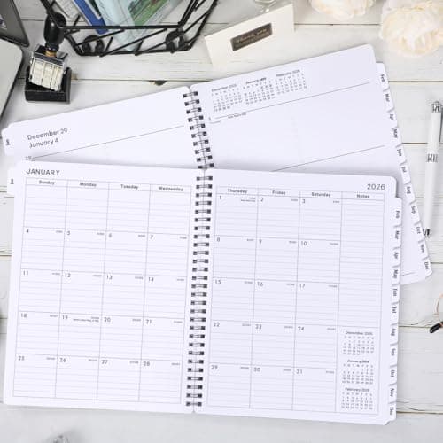 Planner 2026-2027 - 2026 Planner(January - December 2026), 8" x 10", Jan. 2026 - Dec. 2026, 2026 Planner Weekly and Monthly with Flexible PP Cover, To-Do List, 12 Monthly Tabs 7