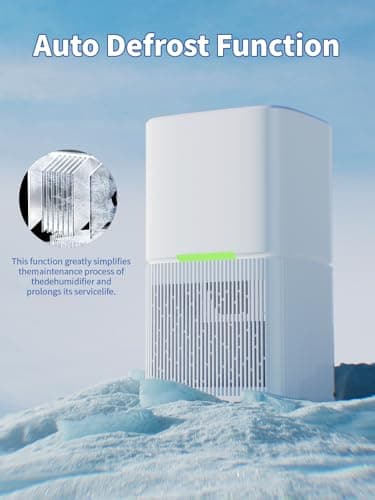 Dehumidifier, 60 OZ Water Tank, 500 sq.ft Quiet Dehumidifiers for Home Bedroom Bathroom Basement with Auto Shut Off, 7 Colors LED Light, Sleep Mode, Timing 7