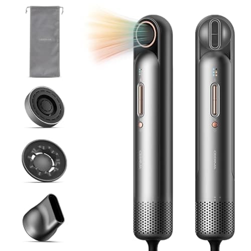 Hair Dryer, Travel Hair Dryer Professional 110K RPM Portable Blow Dryers for Women High-Speed Ionic Diffuser Compact Hairdryer with Nozzle Fast Drying Thermo-Control Blowdryer Home Hotel Business Trip