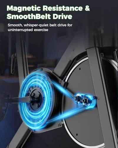 MJWW Exercise Bike, 32-Level Magnetic Resistance Stationary Bikes for Home, Low Noise 300LBS Weight Capacity Workout Cycling Bike for Home Gym with Pad Mount, LCD Monitor, Cup Holder 6