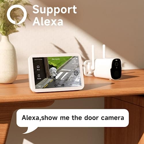 Rraycom Solar Camera Security Outdoor, Solar Powered WiFi System Surveillance Camera with 2K Color Night Vision, 2 Way Talk, Spotlight & Siren, Compatible with Alexa, BW4PLUS-SP, BW4P-SP-W-4PC 6