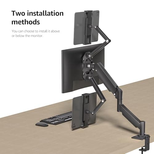 ergoiuon Universal VESA Mount Adapter for Tablets,Monitor Arm Extension Arm,Compatible with 4.7-15.6" Tablet/Phone/Portable Screen,Fits VESA 75x75 & 100x100 8