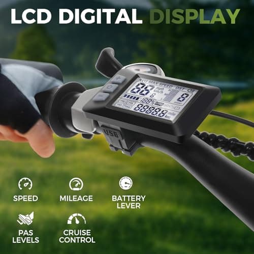 ANCHEER Hummmer Electric Bike for Adults 27.5'' Peak 750W Electric Mountain Bike/Ebike, 3 Hours Fast Charge, 55 Miles Electric Bicycle with 48v/499Wh Battery, LCD Display, 21 Speed Gears 7