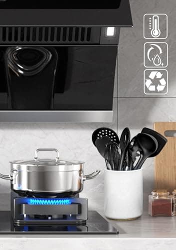 Nucookery Utensil Holder, 6.4" Ceramic Kitchen Utensil Holder for Countertop with Protection Cork Bottom, Vintage Farmhouse Kitchen Decor for Counter, Gift (Sand) 6