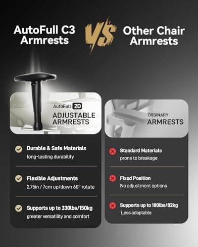 AutoFull C3 Gaming Chair, Racing Style Gaming Chair with Ergonomic Lumbar Support,Adjustable High Back PU Leather PC Chair with Footrest,Brown 5