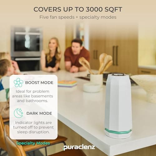 Puraclenz Photon P3000 Air Purifier for Home, Air & Surface Purification, Up to 3000 sqft, Removes 99% Pollutants, Mold, Odors, Viruses, & More, Ozone-Free 5