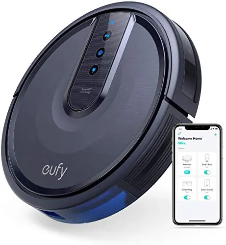eufy RoboVac 25C Wi-Fi Connected Robot Vacuum, 1500Pa Super-Powerful Suction, Voice-Control, Clean with a Gentle Touch, Ultra-Thin 2.85" Design, Easy-to-Clean Dustbox, Black (Renewed)