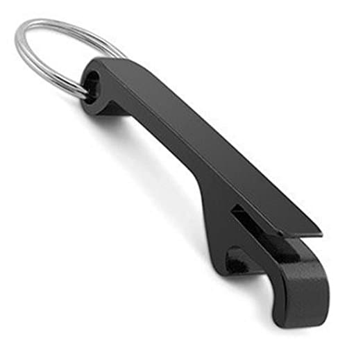 Keychain Bottle Opener - bartender bottle opener - Best Aluminum Bottle/Can Opener - Compact, Versatile & Durable - Vibrant Colors - Premium Keyring Bottle Opener - Ergonomic Design Black 5