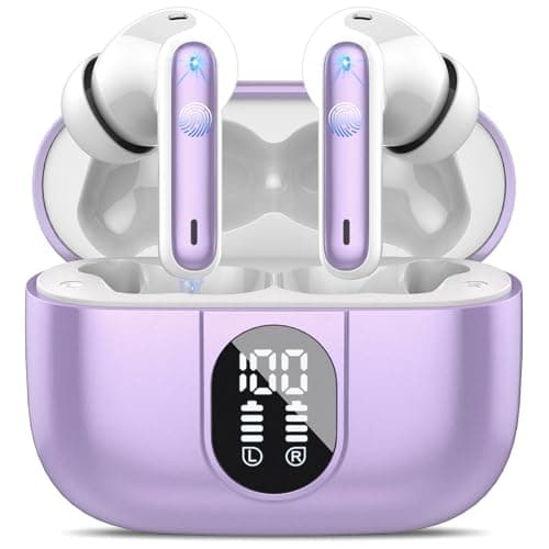 2025 Bluetooth 5.3 Headphones Wireless Earbuds HiFi Stereo, 40H Playtime in-Ear Earbud, Bluetooth Earbuds with LED Power Display, IP7 Waterproof Wireless Earphones Sport Headset for Android iOS