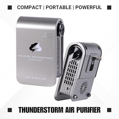 EdenPURE Thunderstorm III Air Purifier – Small Plug-In Ozone Generator & Ionizer – Eliminates Odors, Pet Smells, Smoke, Mold – Filter-Free Portable Cleaner for Home, Travel, Car, Office Use 5