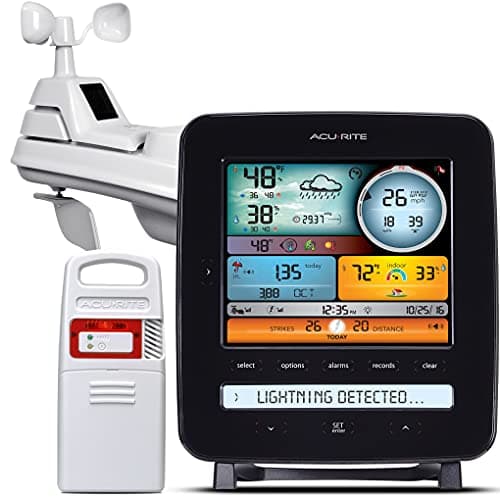 AcuRite Iris Wireless Home Weather Station, Indoor/Outdoor Temperature, Humidity, Wind Speed, Wind Direction, Rain Gauge, Lightning Detection