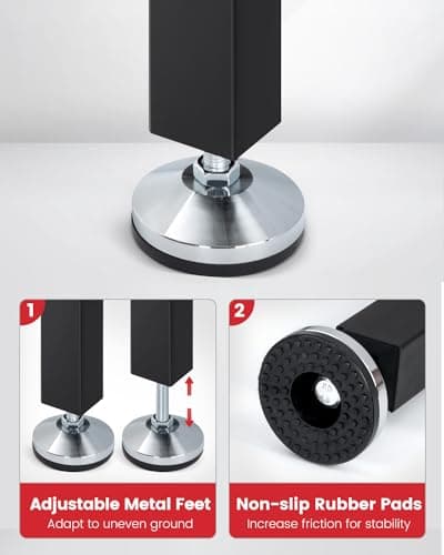 ENJOYWOOD 60 Inch Workbench for Garage Adjustable Height Work Bench with Pegboard Power Outlets Rubber Wood Tabletop Work Table for Cutting Wood Woodworking Shop Home Office Electronic 8