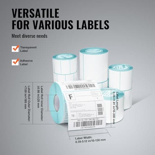 VEVOR Manual Round Labeling Machine, 15-20pcs/min, Applicator for Round Bottles, Adjustable for 0.78-4.72 inch Diameter (with Pressing Bar) 6