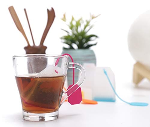 Silicone Tea Infuser, 4 Pack Loose Leaf Tea Filter Bags Strainer with Spoon 5