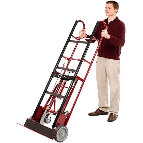 Global Industrial 4-Wheel Professional Appliance Hand Truck with Stair Climbing Wheels, 1200 Lb Capacity, Industrial Hand Truck with Ratcheting Nylon Strap 7