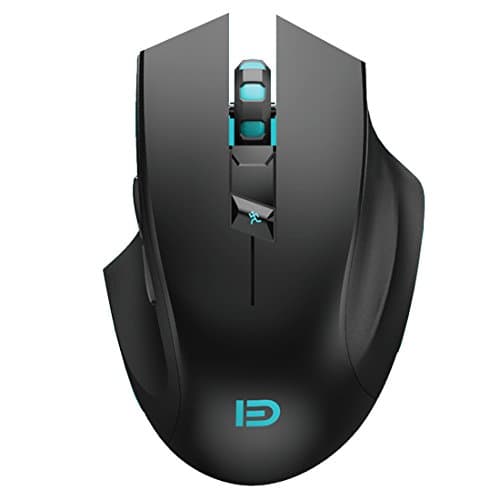 Granvela Noiseless Wireless Mouse,Forter i720 Ergonomic Silent Mouse for Gaming and General Use - 2 Side Buttons - Black