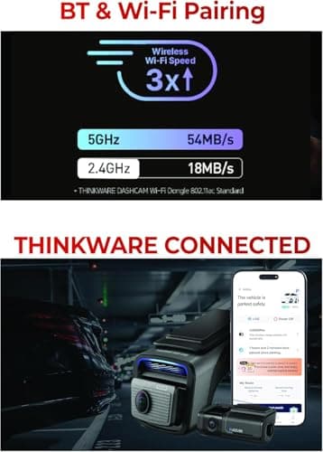 THINKWARE U3000 PRO 2CH 4K HDR Dual Dash Cam Front and Rear - 4K+2K STARVIS 2, Super Night Vision 4.0, Radar Parking Mode, Thermal Protection, 5GHz Wi-Fi and GPS - 64GB MicroSD & Hardwiring Cable Incl 6