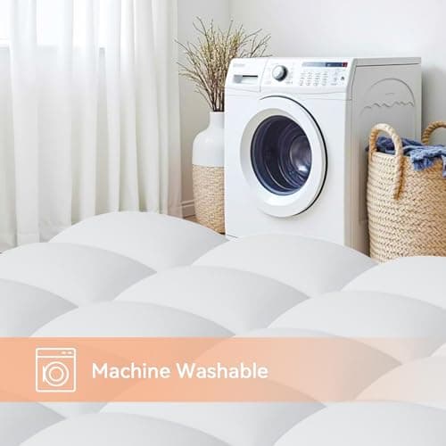 Milky White Queen Size Mattress Topper – Soft, Breathable & Comfortable 6