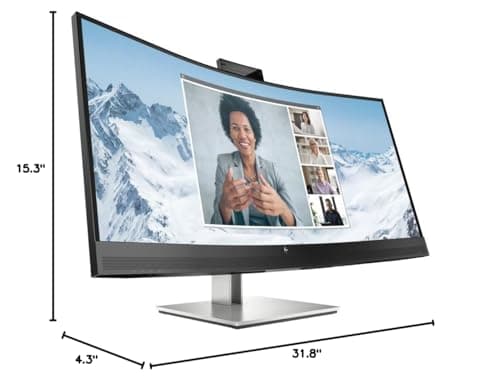 HP E34m G4 34" WQHD Curved Screen LED LCD Monitor - 21:9 - Black 6
