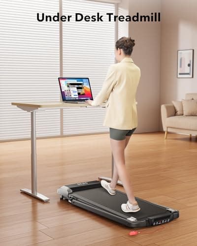 TOPUTURE Walking Pad Under Desk Treadmill with Incline, 2 in 1 Folding Treadmill for Home/Office, Portable Compact Treadmills with Remote Control, APP & LED Display 300LBS Capacity 8