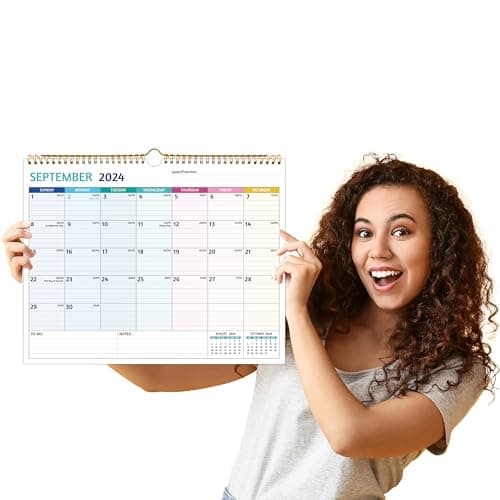 2024-2025 Wall Calendar - Jul 2024 –Dec 2025, 18 Months Calendar 2024-2025, 14.57 x 11.42 In, 2025 Calendar, Monthly Calendar with Ruled Blocks, Thick Paper, Holidays, To-do ＆ Notes 7